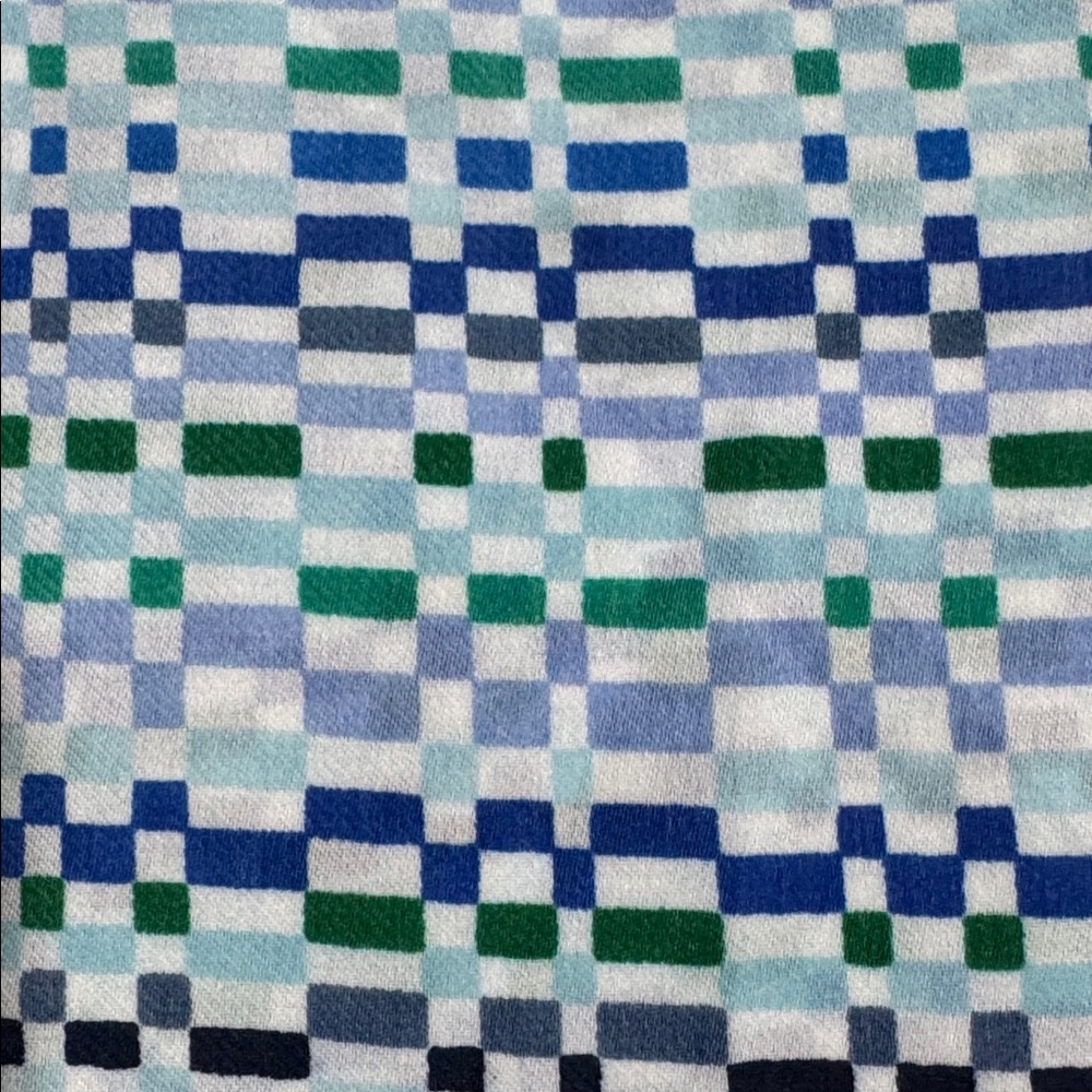 Banana Republic Cobalt blue, Aqua and Navy Patterned Blouse - Picture 6 of 8